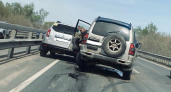 На Солотчинском шоссе образовалась километровая пробка из-за массовой аварии